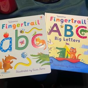 Usborne Books Fingertrail ABC Big letters and abc little letters tracing books